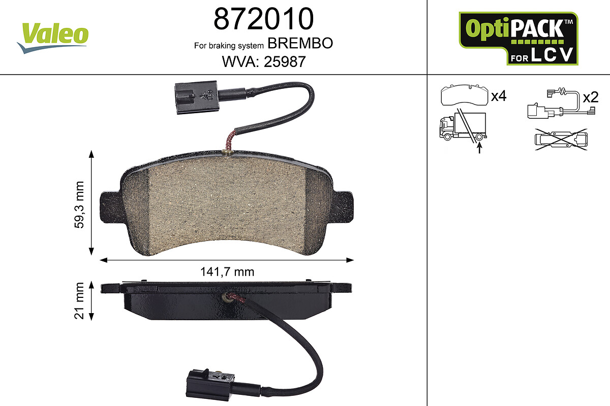 LCV BRAKE PADS JUMPER DUCATO BOXER2014
